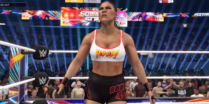 WWE 2K24 Ronda Rousey in the ring