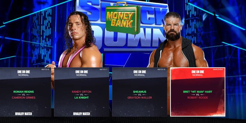 WWE 2K24 -  setting up a match for the MITB