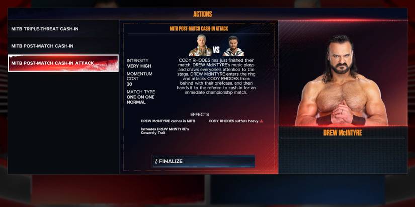 WWE 2K24 -  setting up a MITB scenario in classic mode