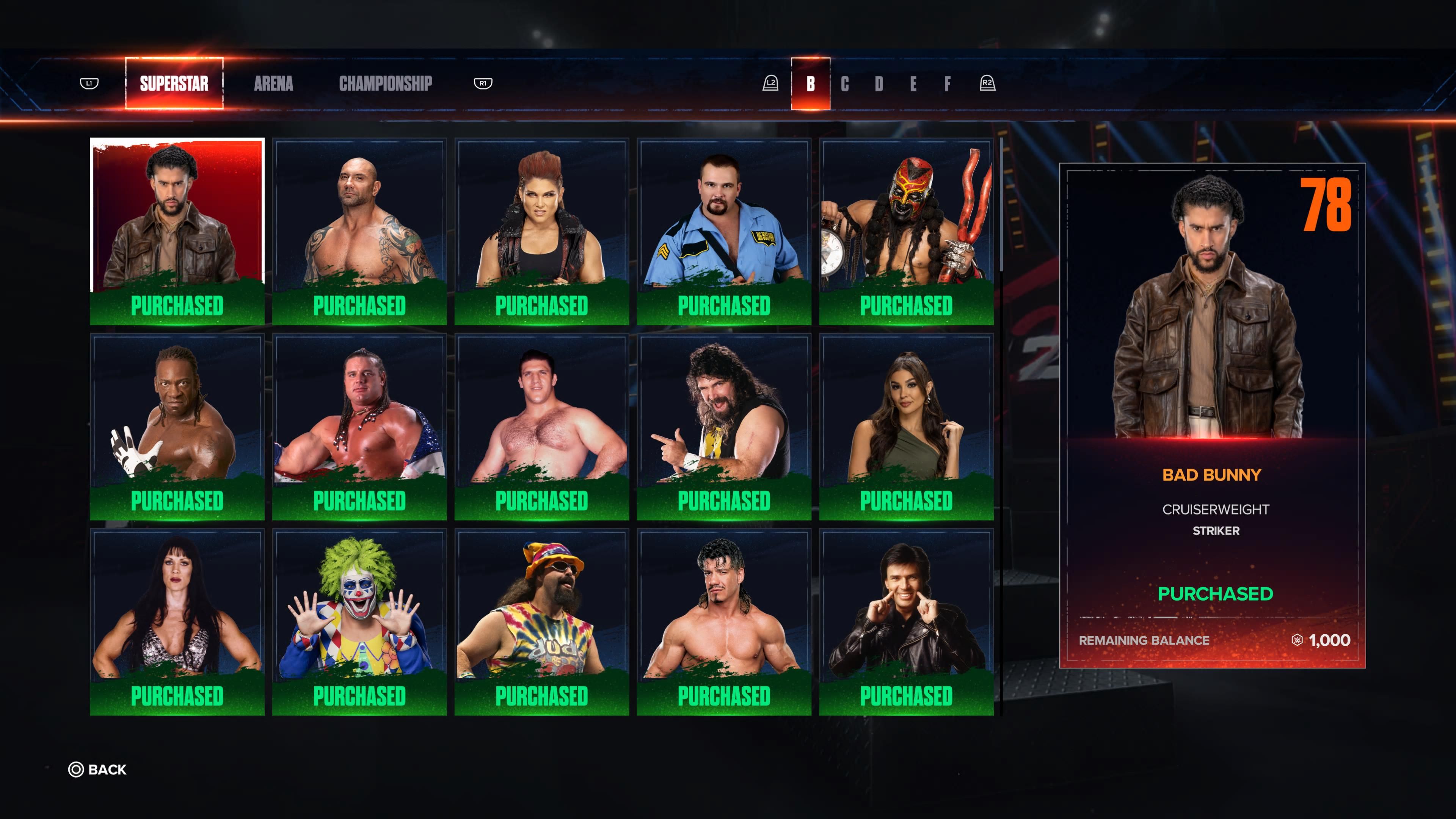 WWE 2K24 Superstars Store
