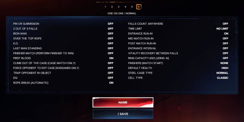 WWE 2K24 Survivor Series Match rules and naming