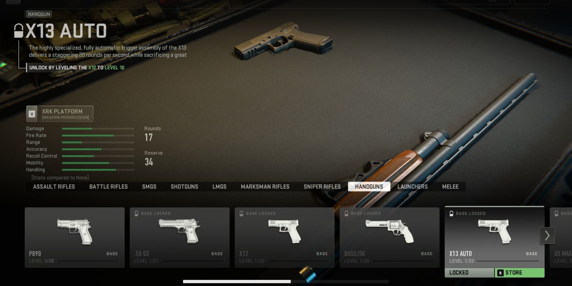 X13 Auto Handgun Call of Duty Warzone Mobile Ranked