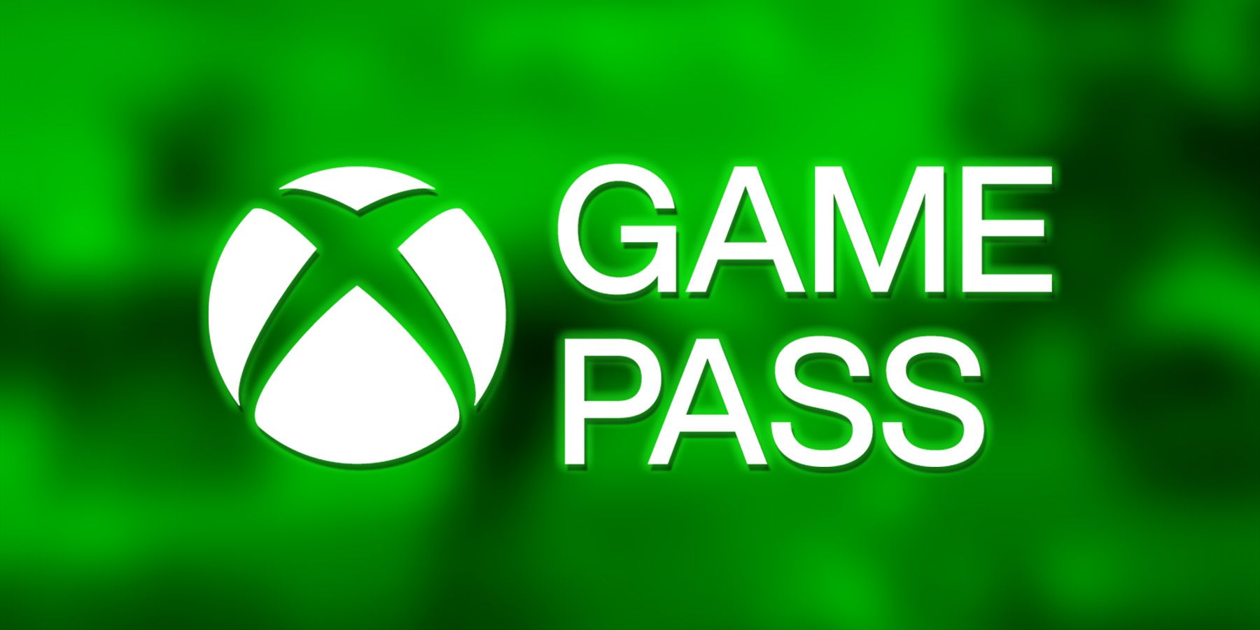 Xbox Game Pass logo on blurred green tinted No More Heroes 3 screenshot