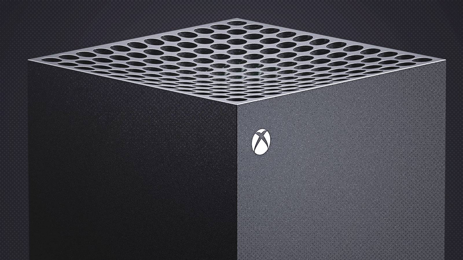 Xbox Series X upper third close-up with dot halftone shading effect