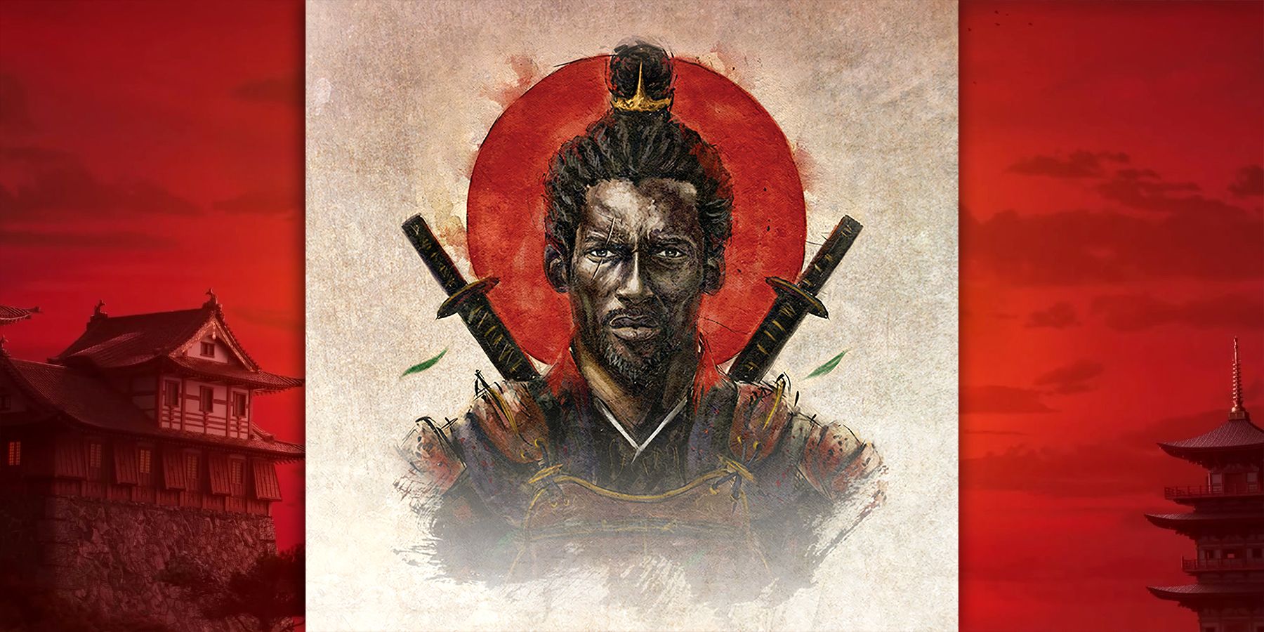 Yasuke over Assassin's Creed Red background