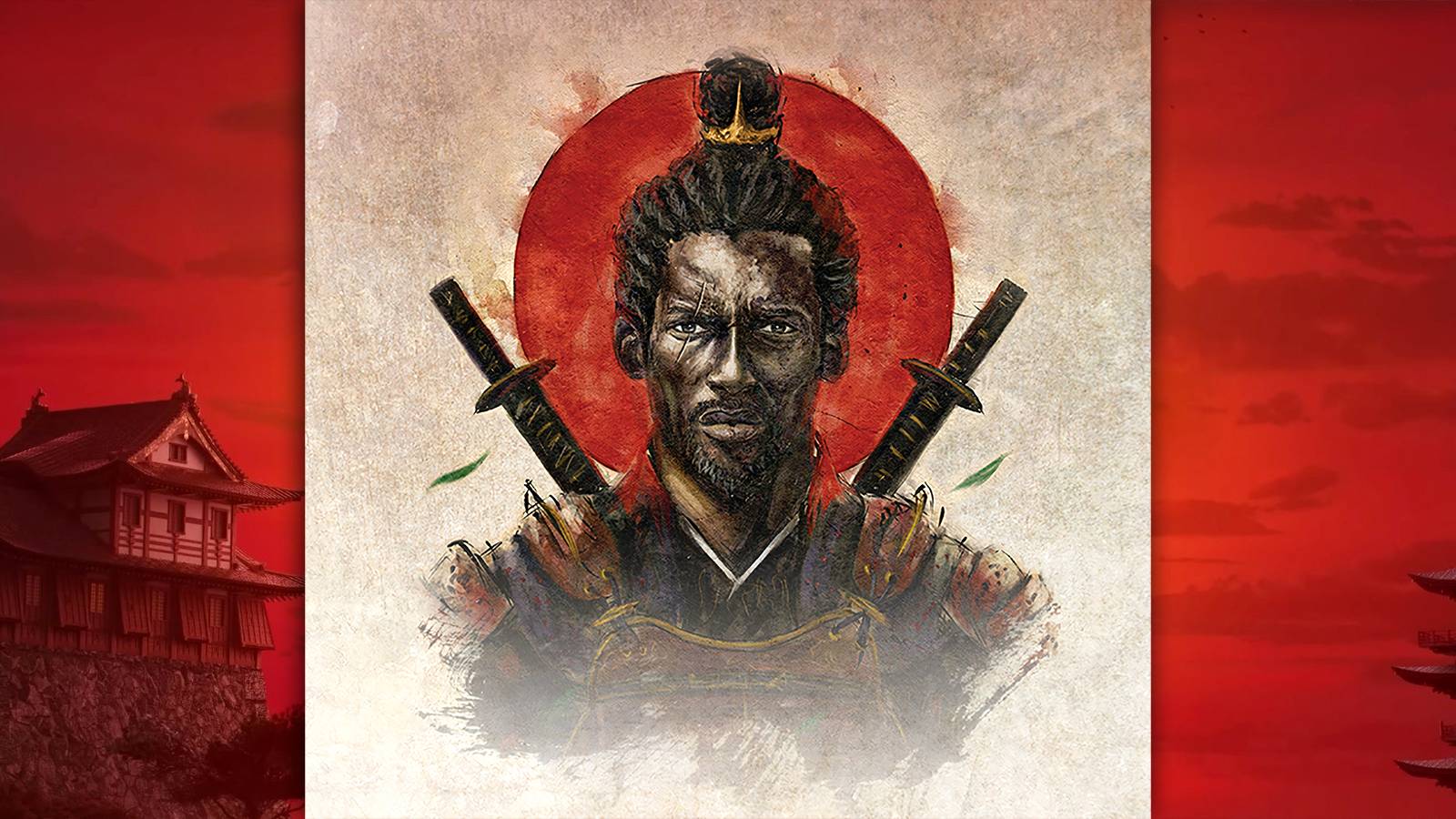 Yasuke over Assassin's Creed Red background