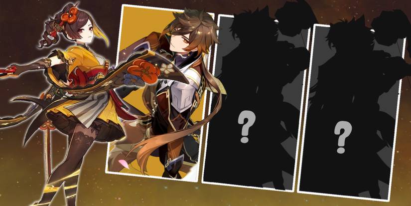 zhongli-dps-and chiori team composition in genshin impact