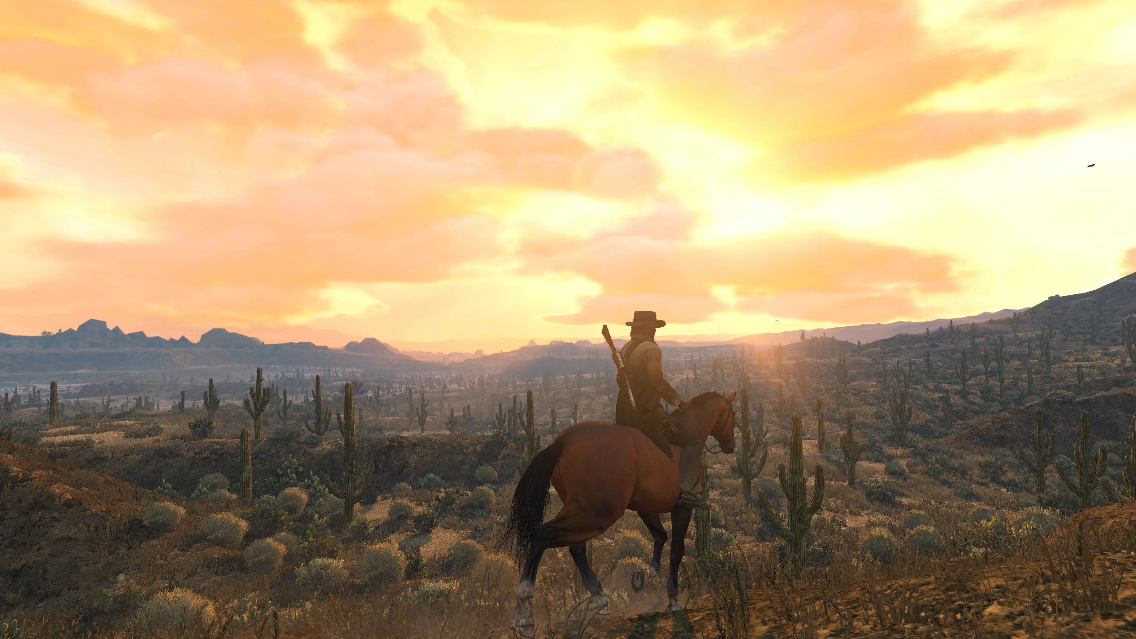 Red dead redemption 2 sunset view