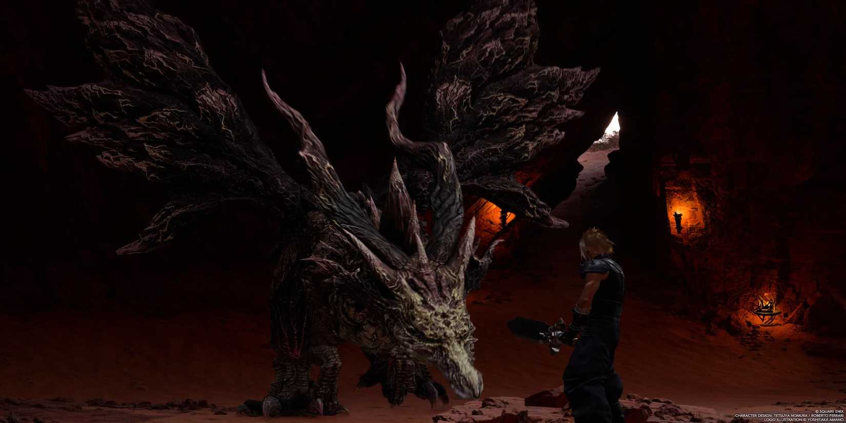 Cloud Facing Off Against The Jabberwock 
