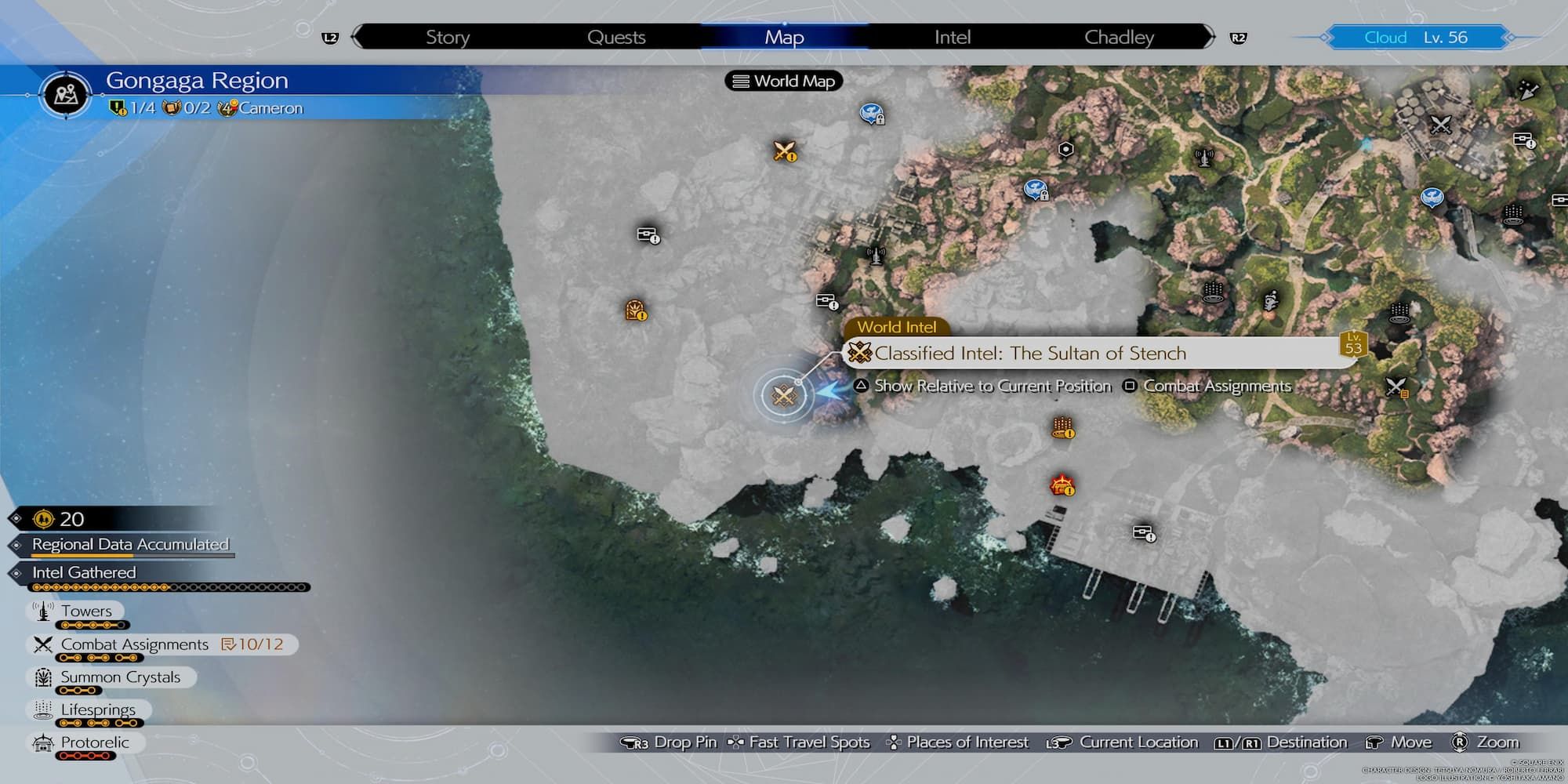 The Great Malboro's Location On The Map In Final Fantasy 7 Rebirth