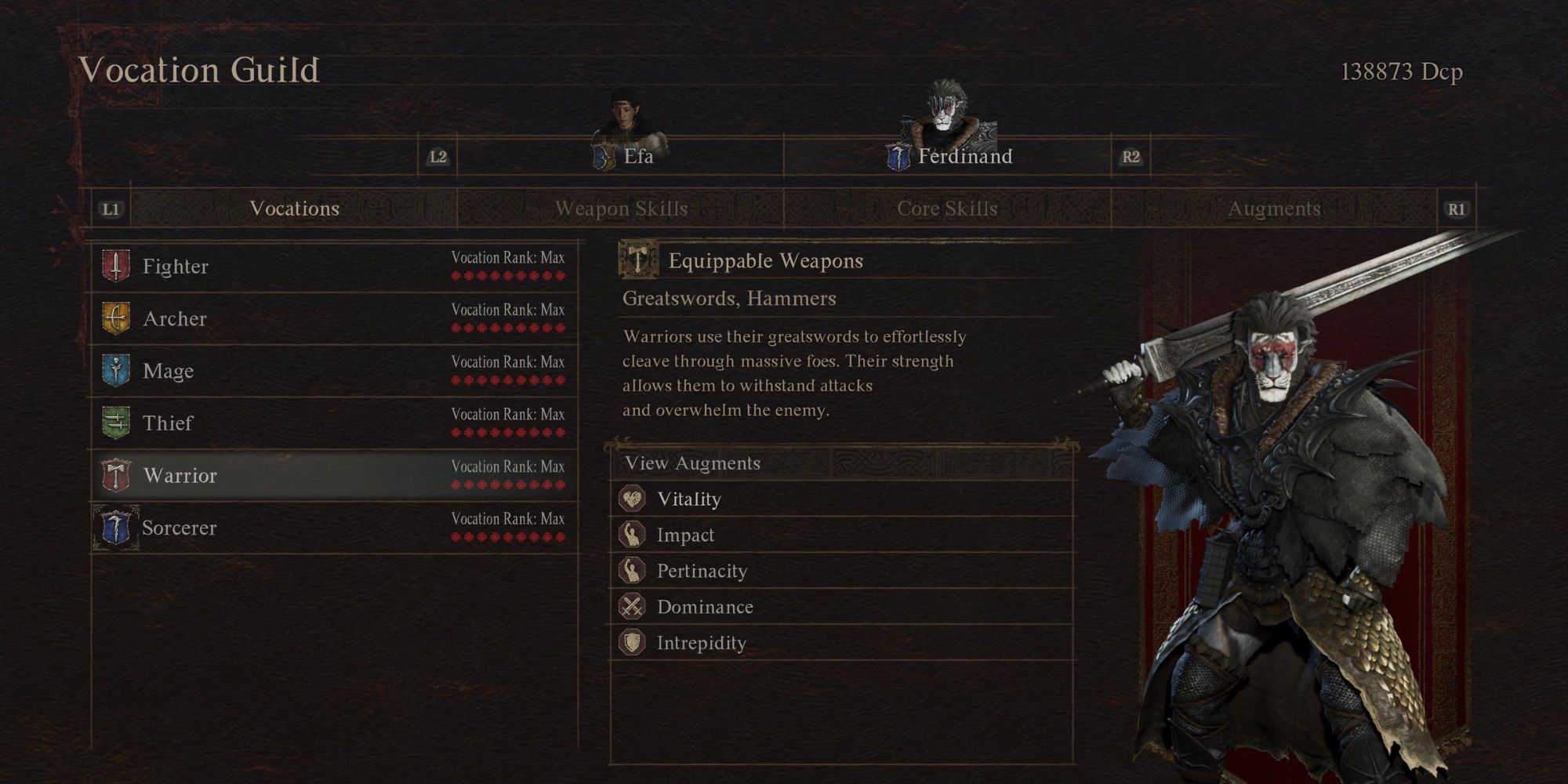 A Pawn will all max vocations in Dragon’s Dogma 2