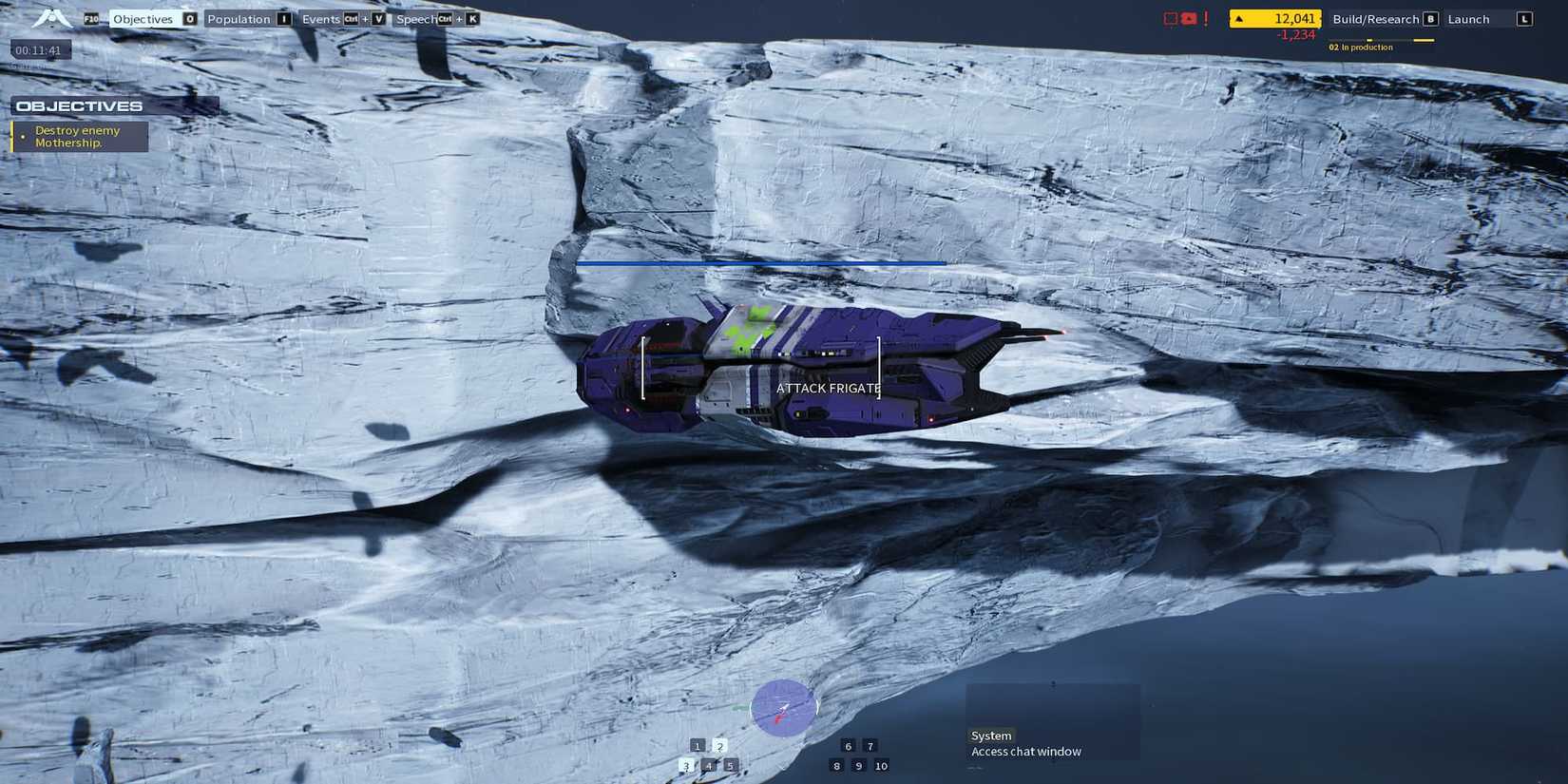 A Captured Ship Being Controlled By The Player 