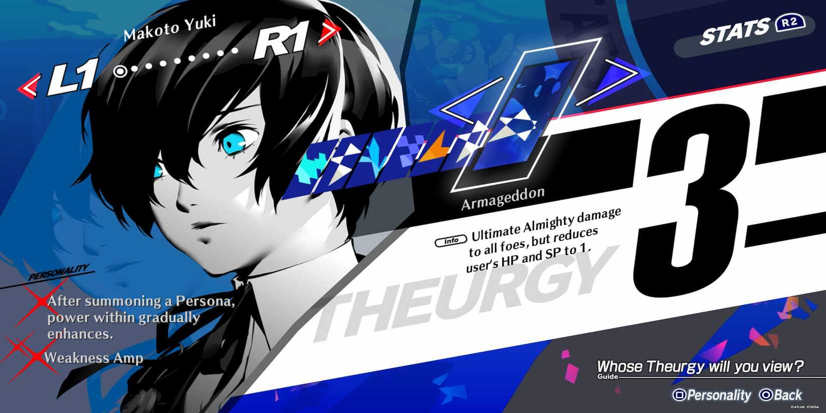 The Armageddon Skill In The Protagonist's Theurgy Menu 