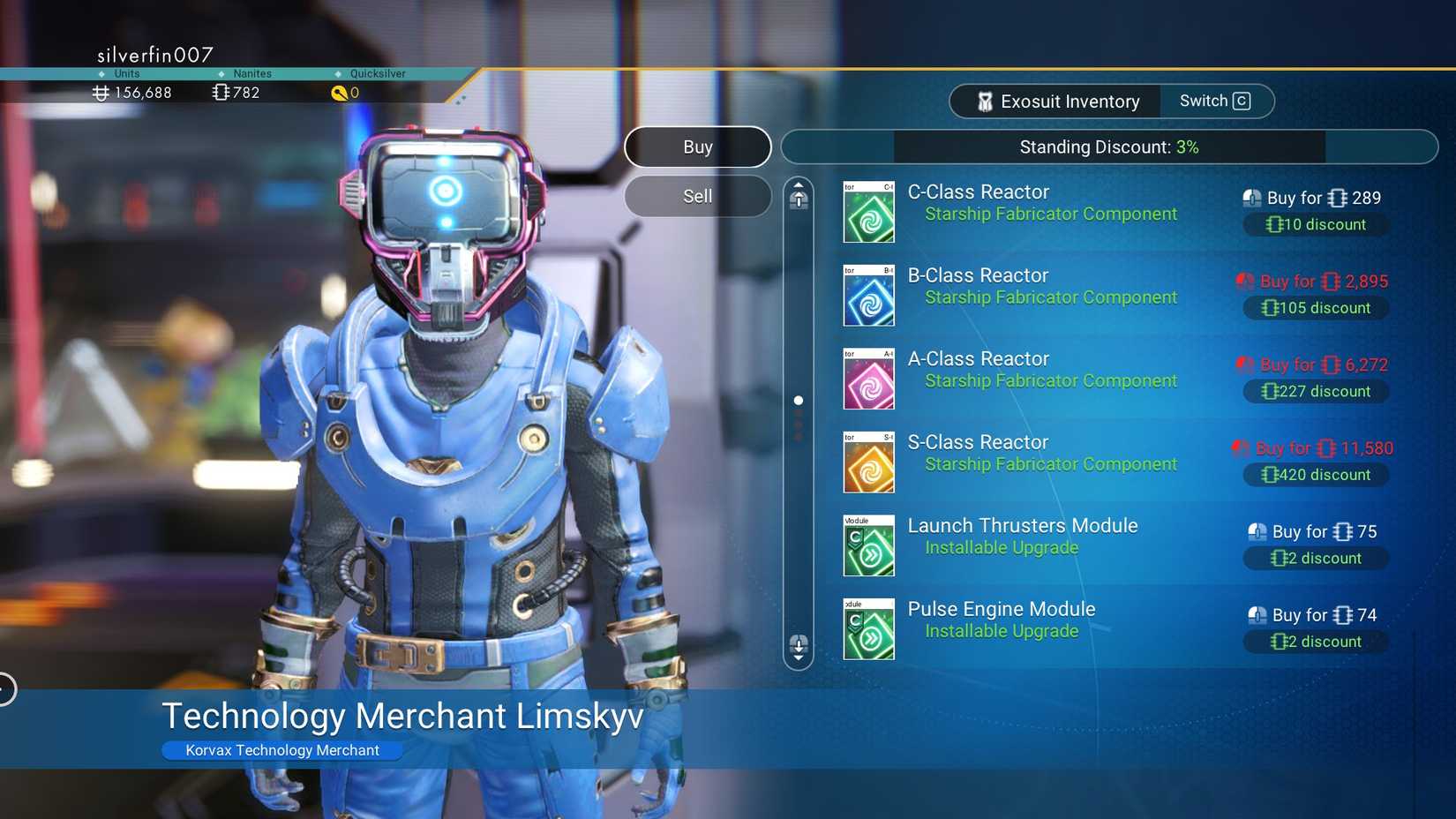 No Man's Sky_Technology Merchant_Reactors