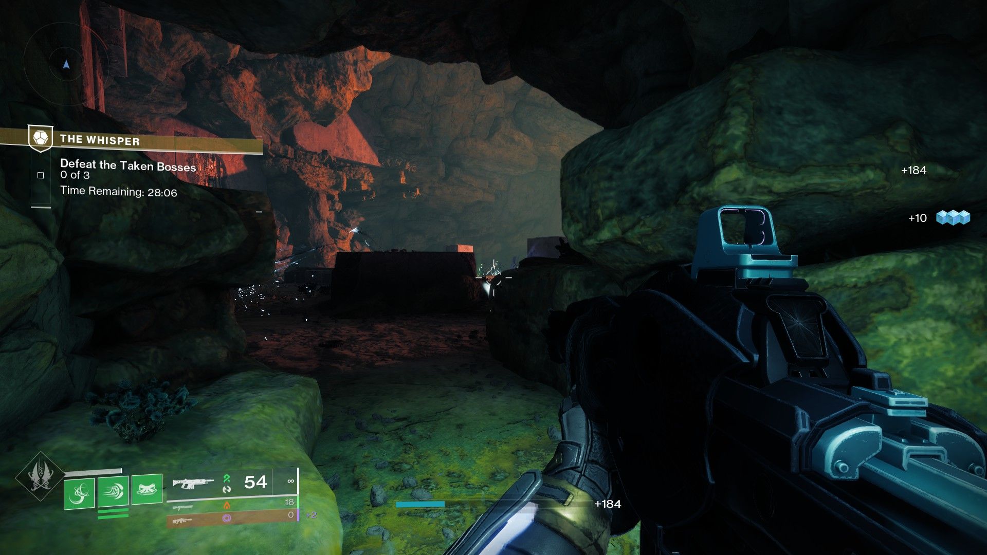 One of the tunnels in the boss room of the Whisper quest in Destiny 2