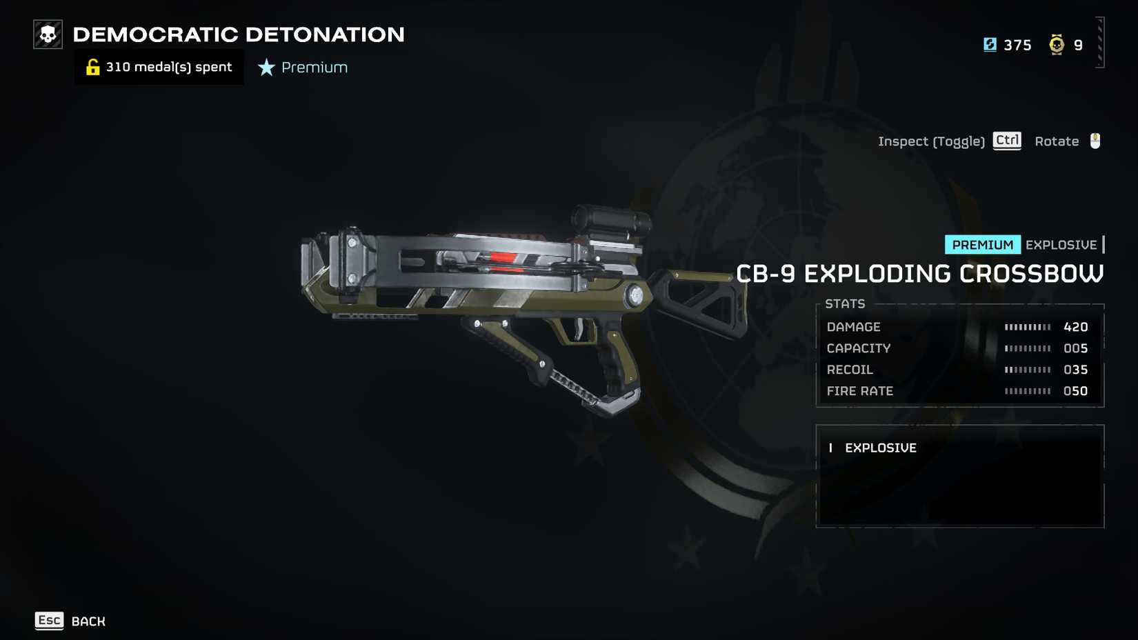 Exploding Crossbow in Helldivers 2's store page