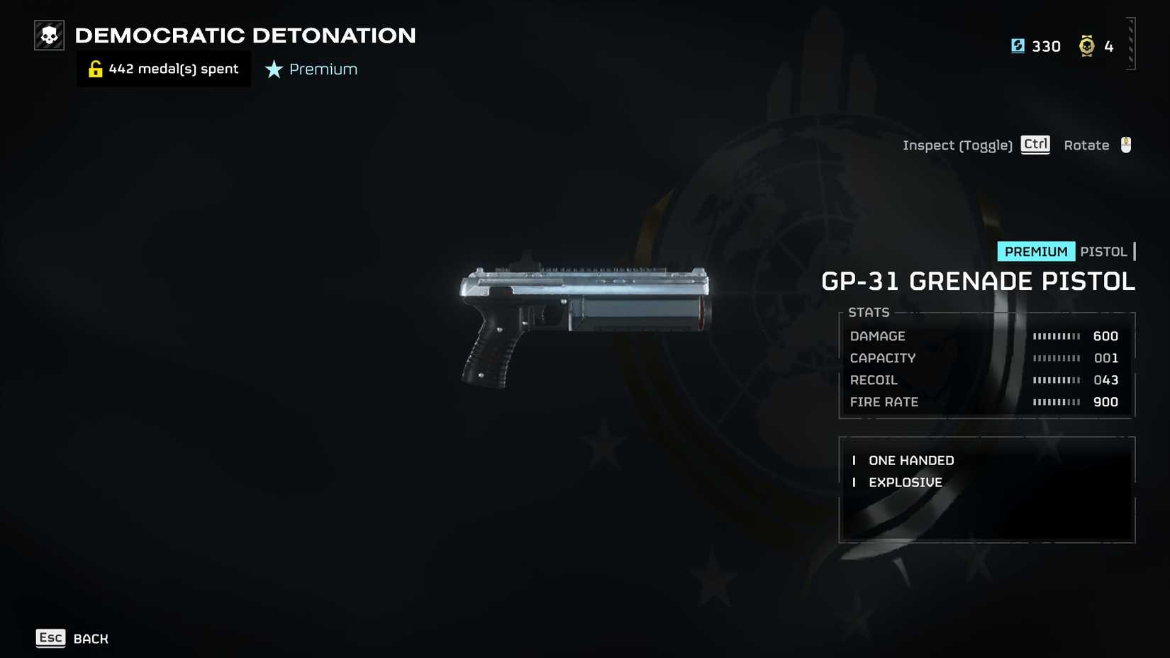 Inspecting the Helldivers 2 Grenade Pistol