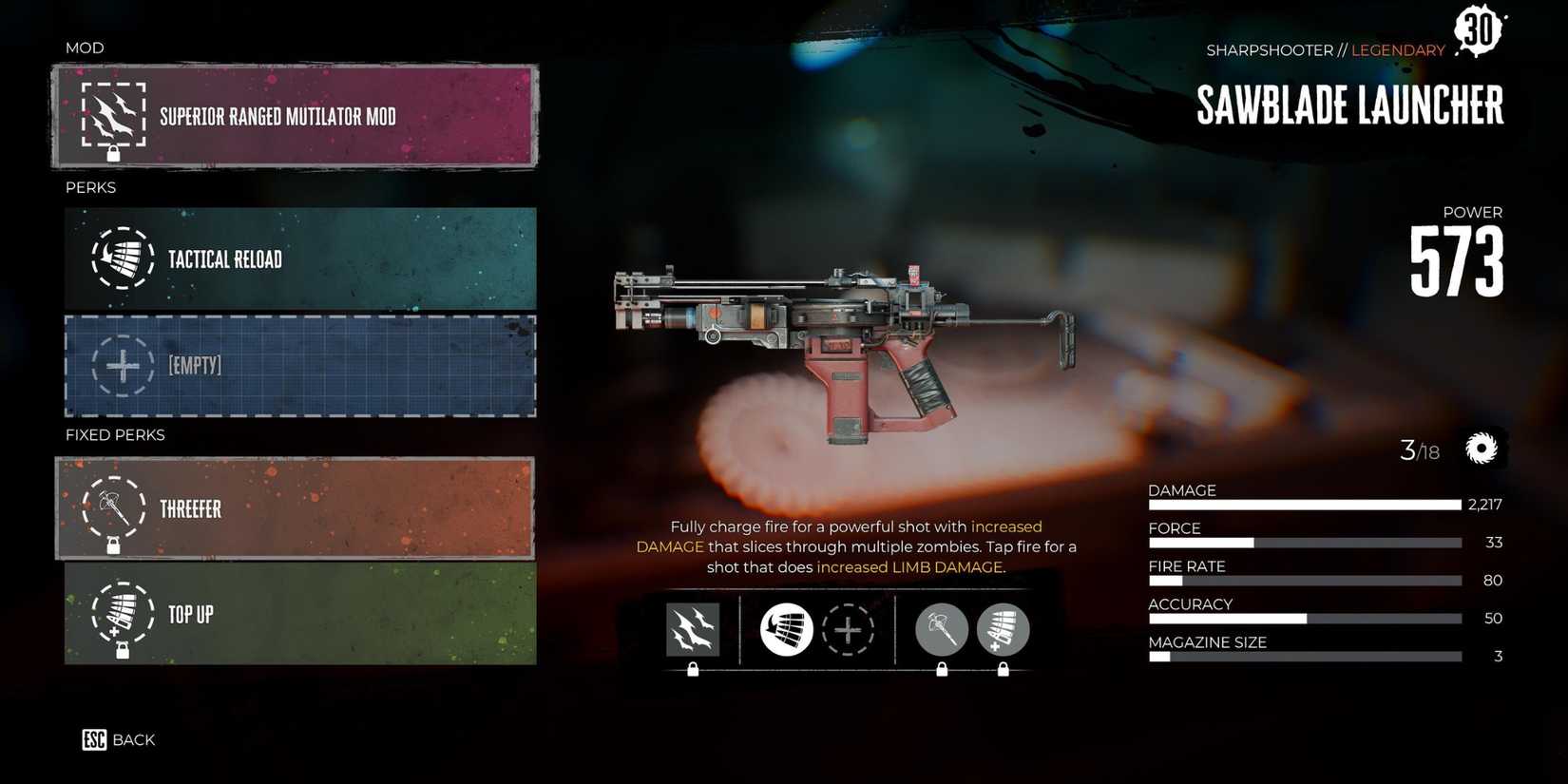 The Sawblade Launcher legendary weapon in Dead Island 2