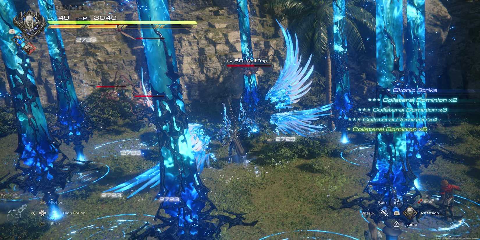 Clive Using Dominion In Battle 