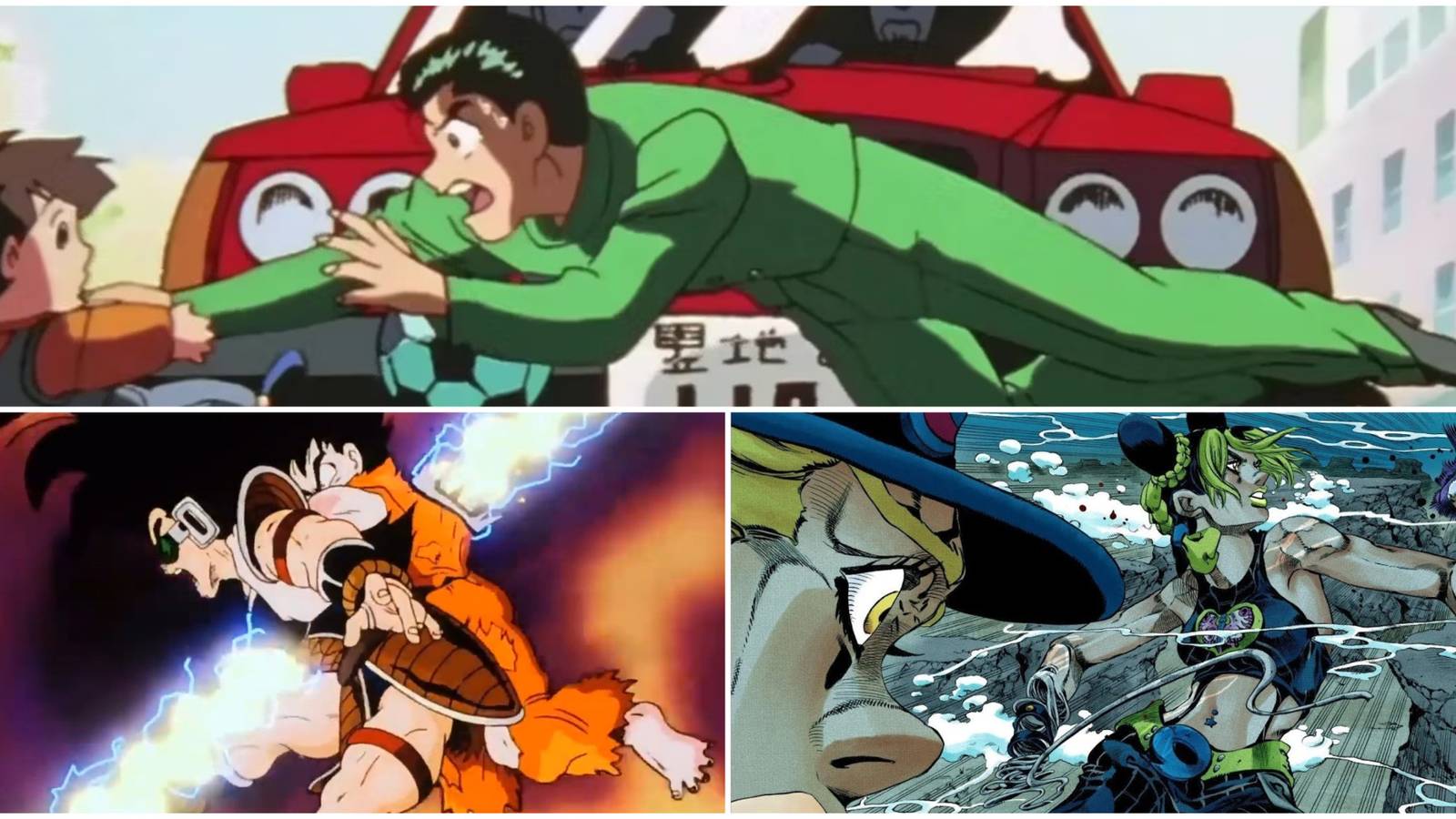 Anime & Manga With Killed Protagonists- YuYu Hakusho Dragon Ball Z Jojo's Bizarre Adventure: Stone Ocean