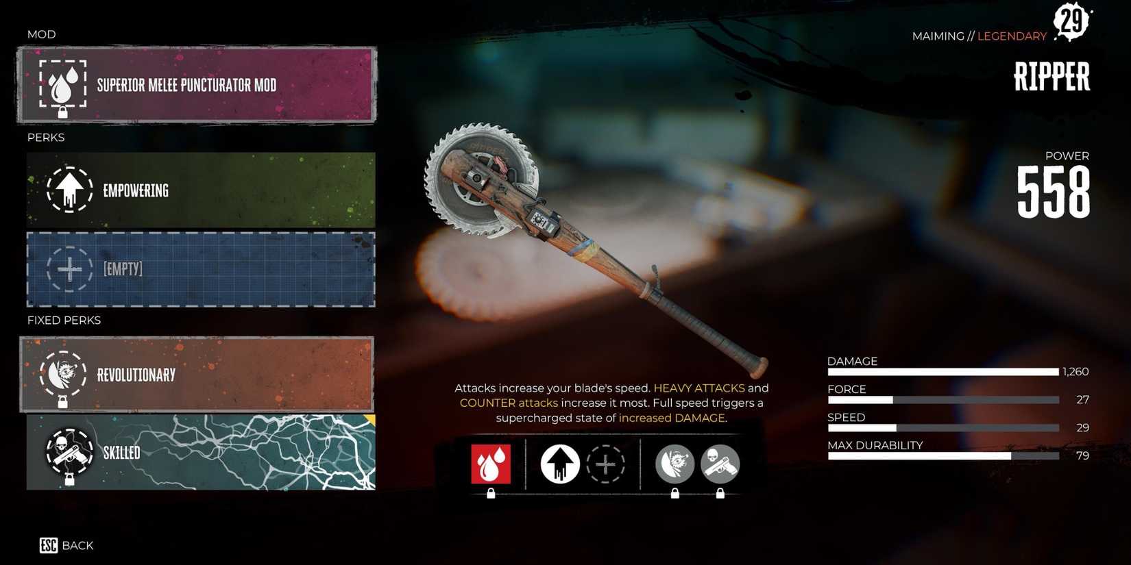 The Ripper legendary weapon in Dead Island 2