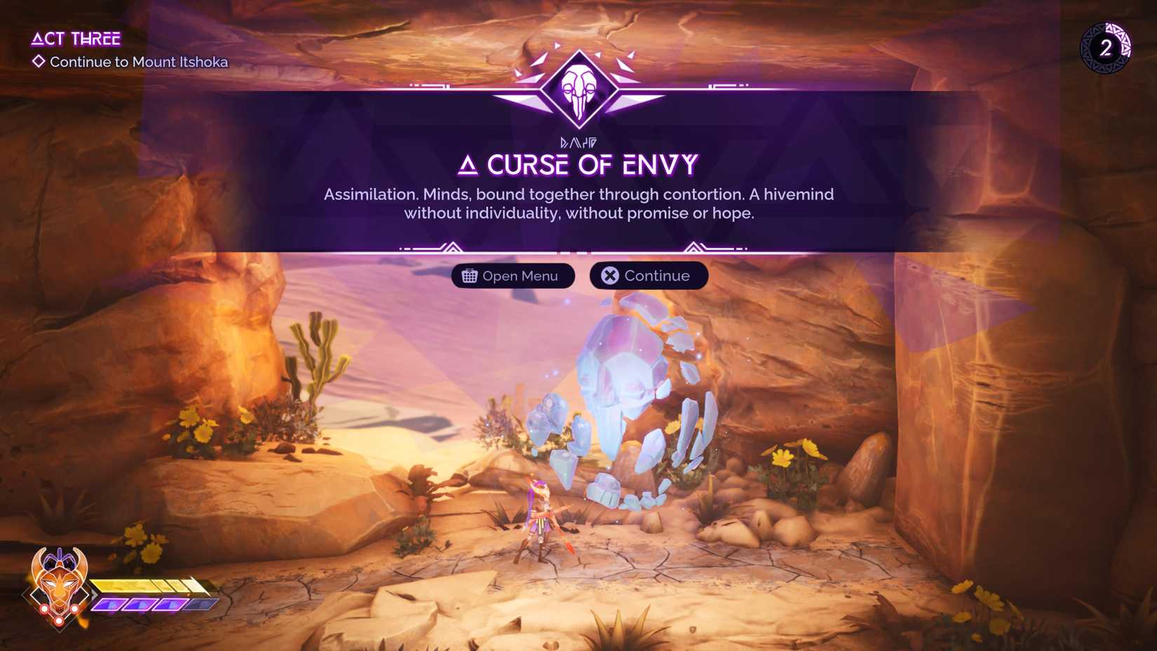 A Curse of Envy Echo in Tales of Kenzera