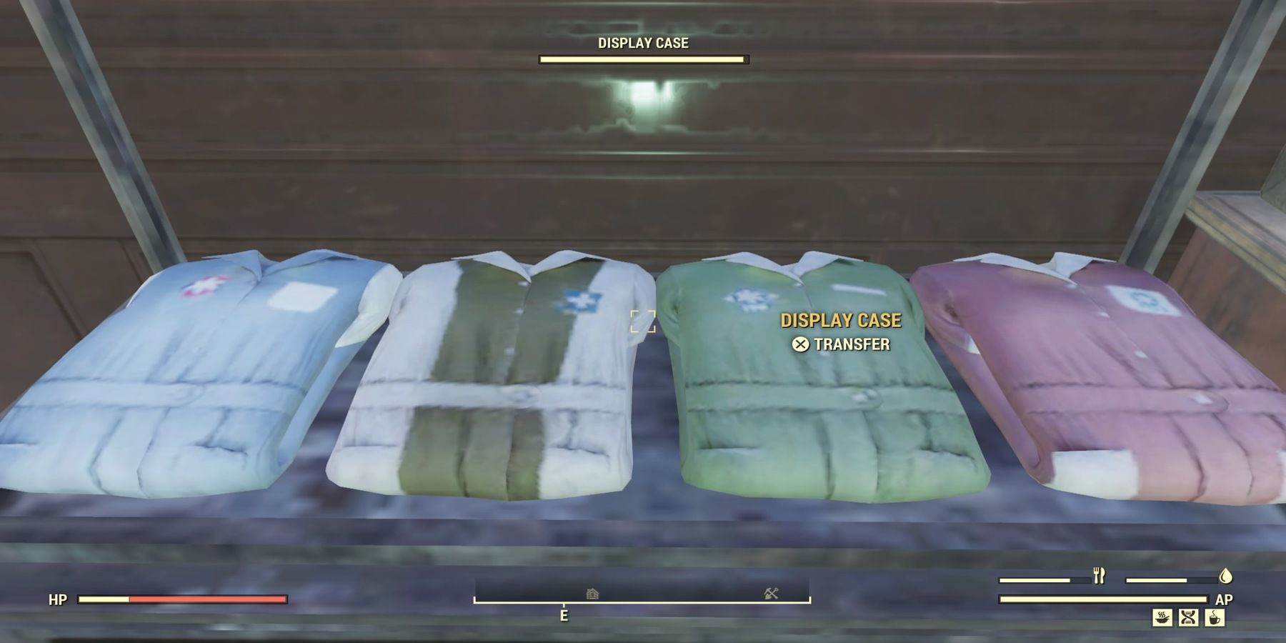 A Display Case With Apparel in fallout 76