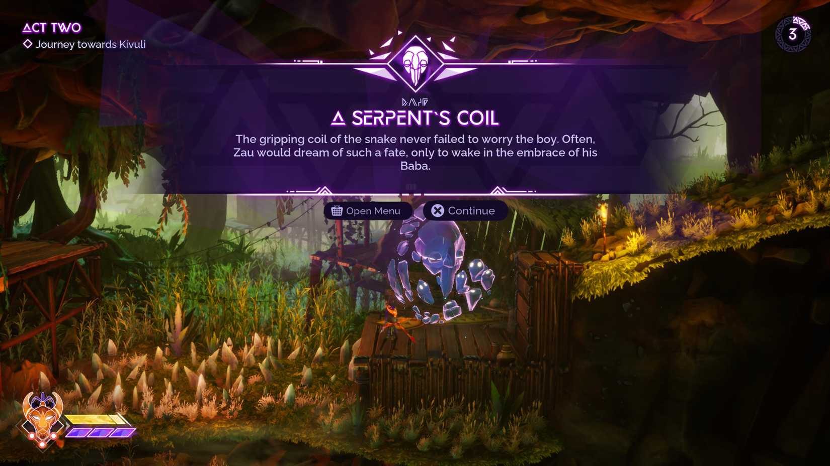 A Serpent's Coil Echo in Tales of Kenzera
