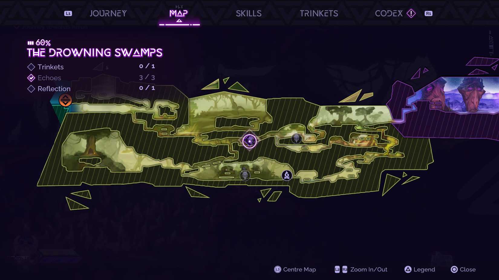 A Serpent's Coil Map in Tales of Kenzera