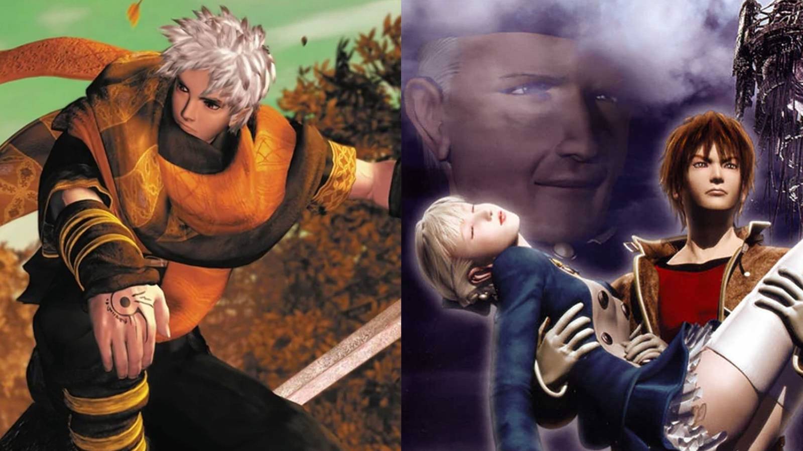 A split image of Evergrace and Shadow Hearts