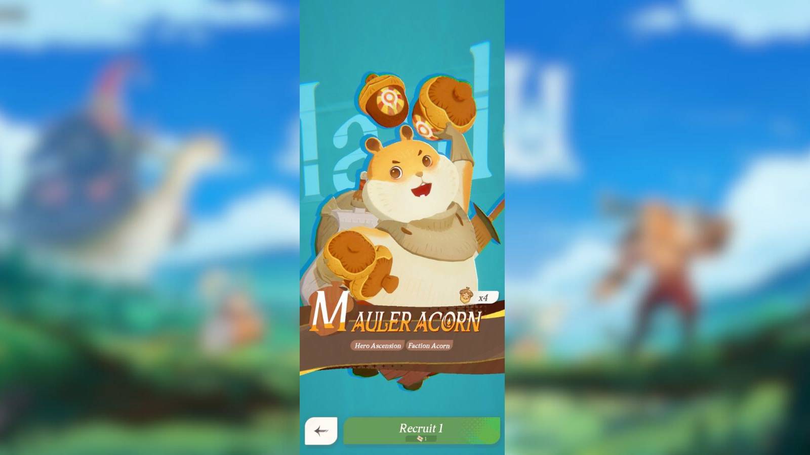 a pack of acorns earned in afk journey.