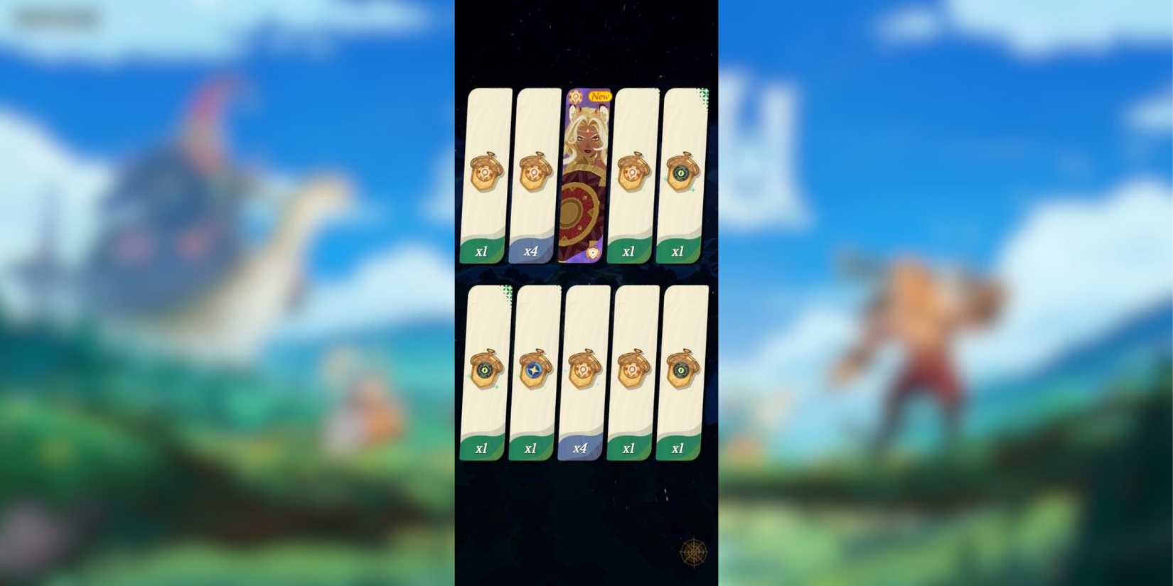 acorns farmed from invite letters.