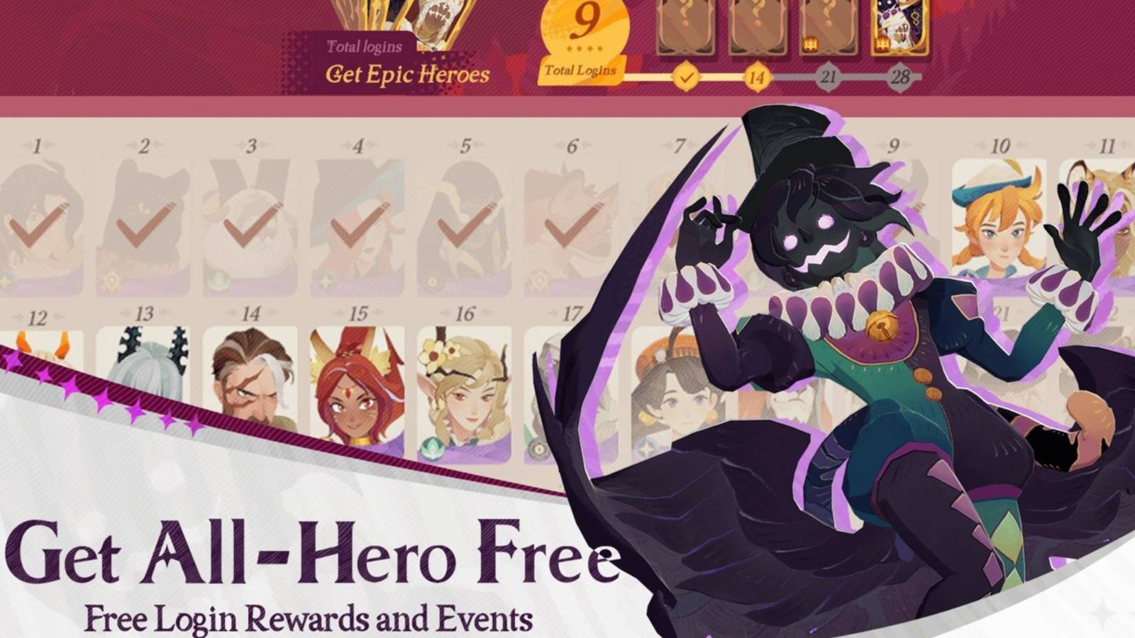 image describing a method in afk journey for unlocking all heroes.