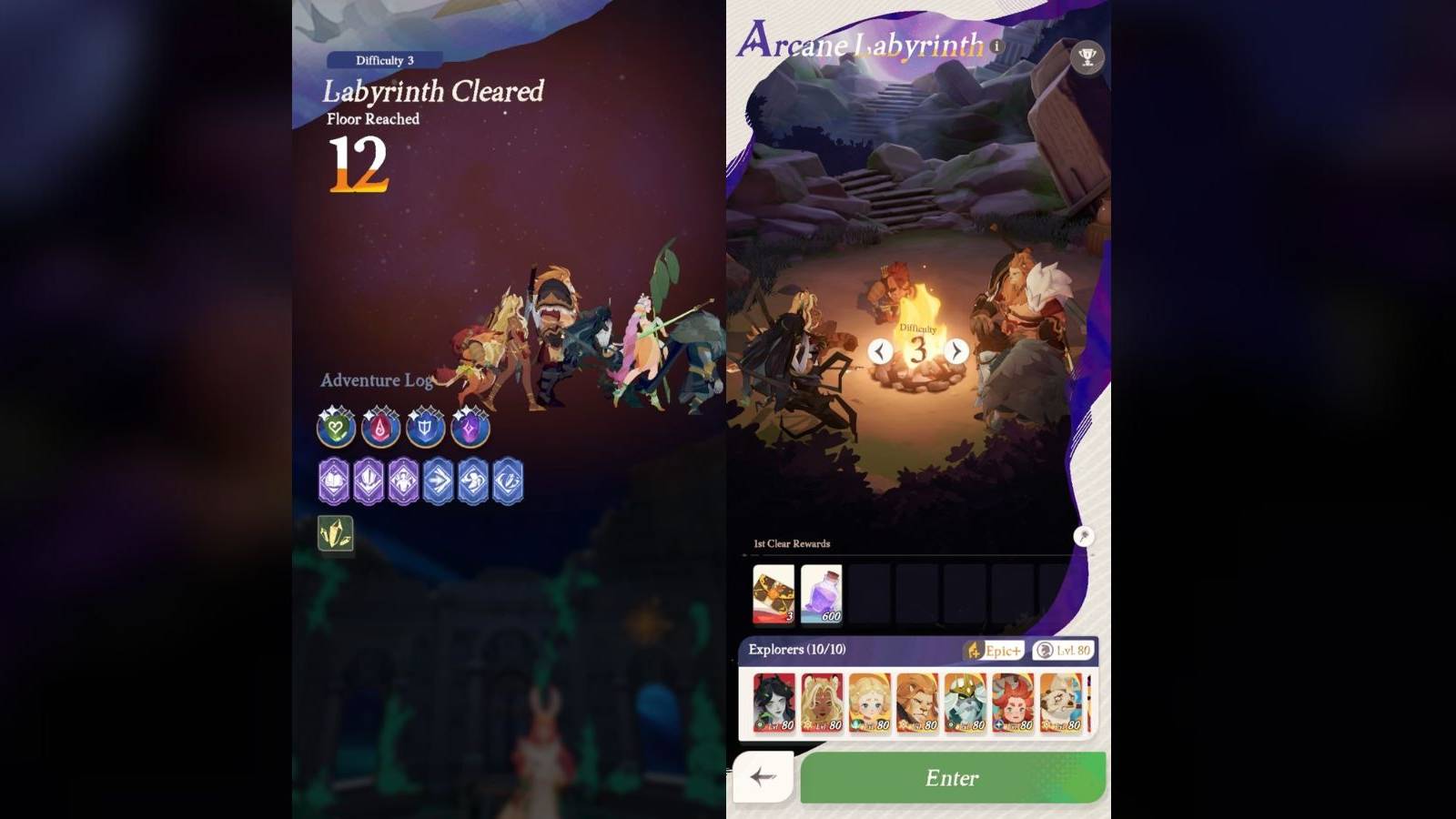 the art for arcane labyrinth mode in afk journey.