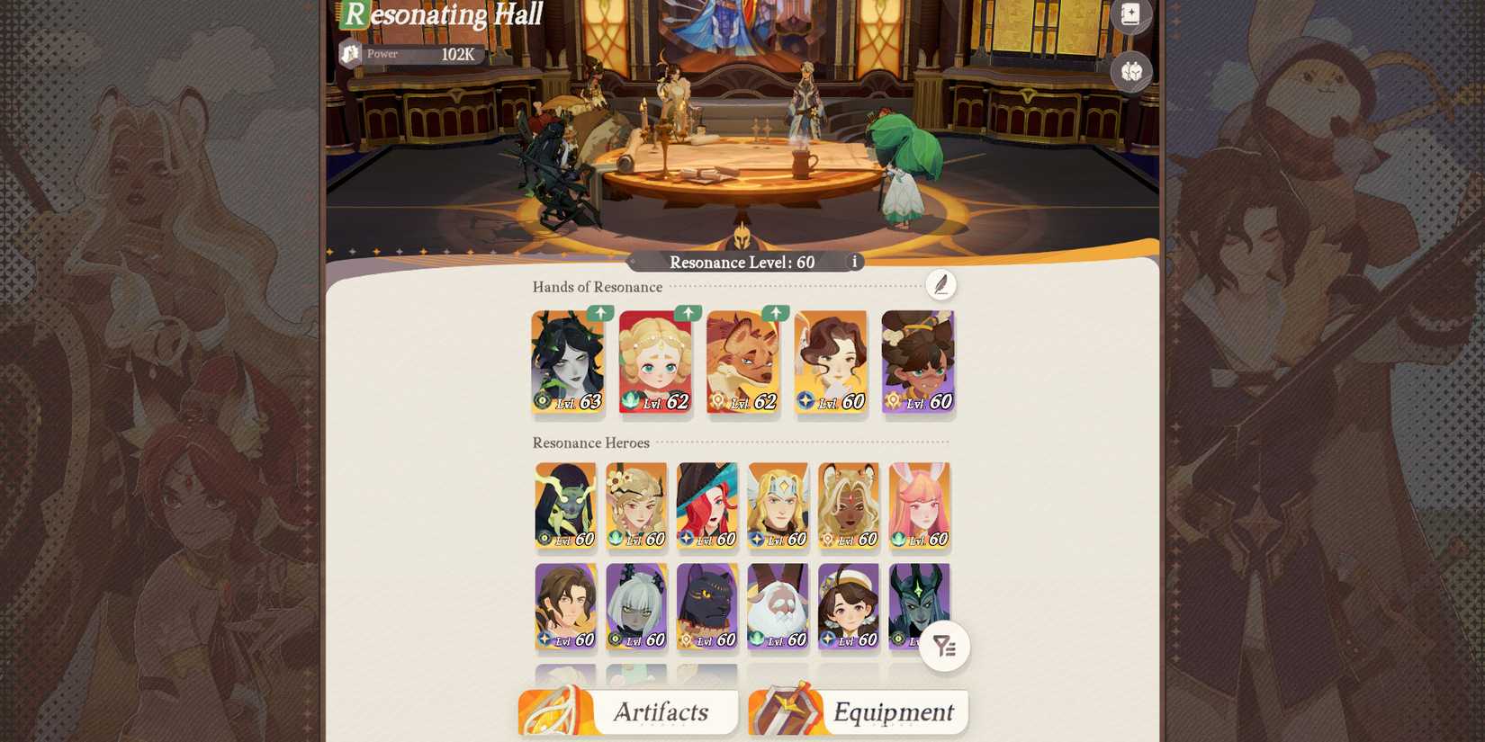 Image of a team composition for Primal Lord in AFK Journey