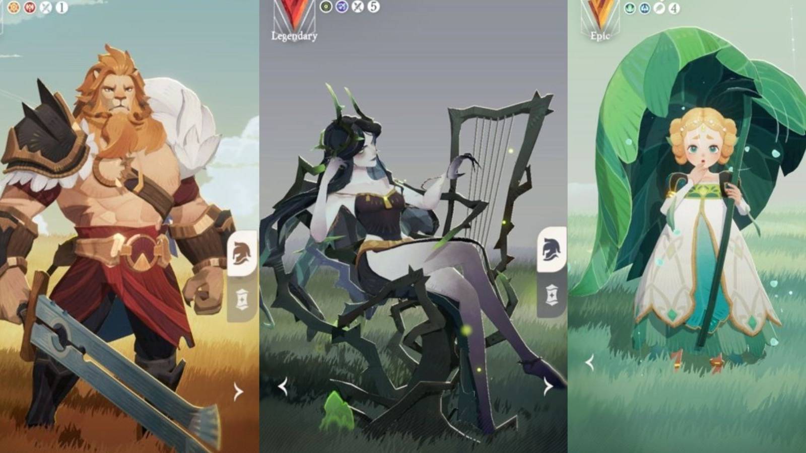 some of the s-rarity heroes in afk journey. 