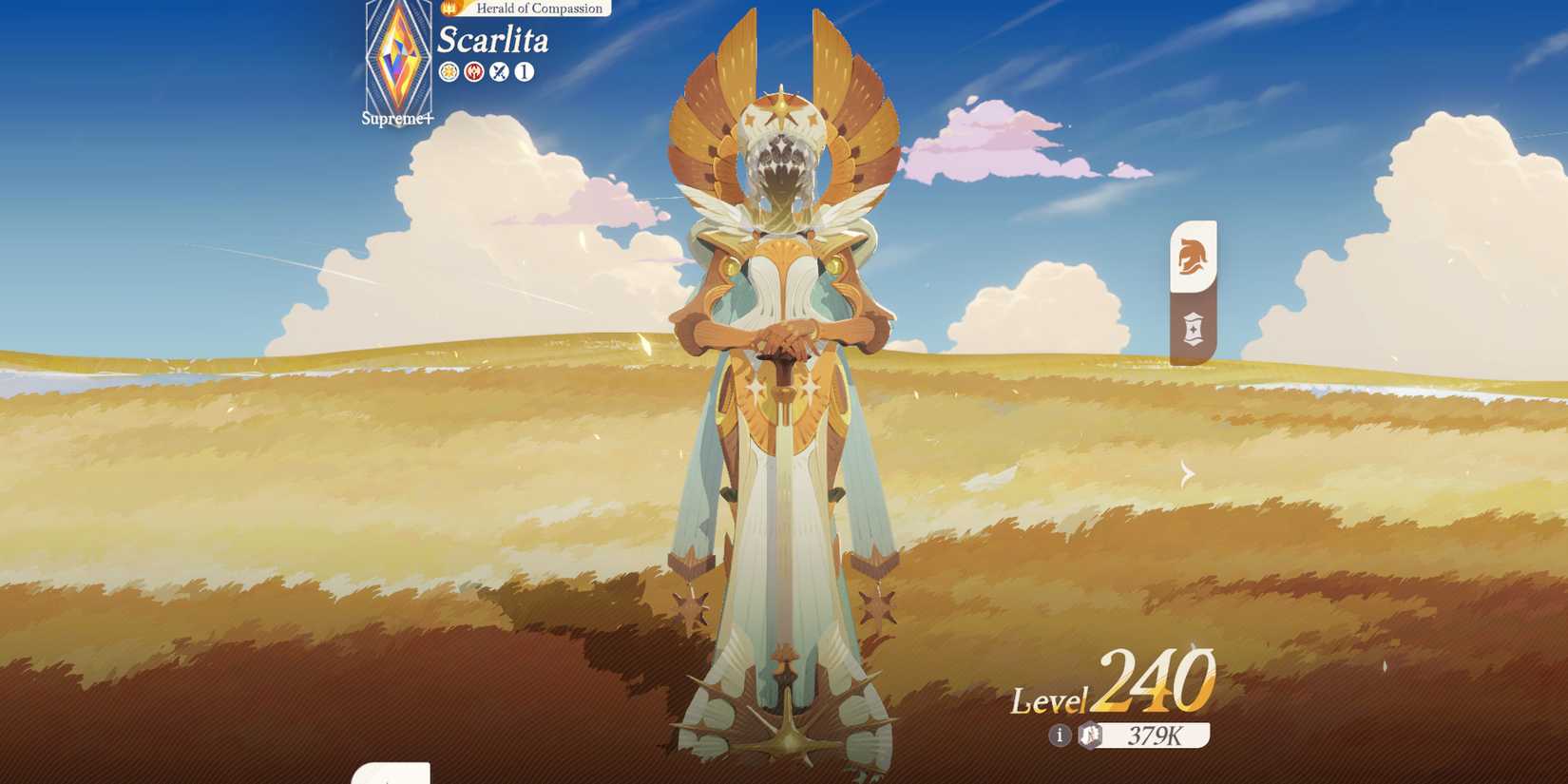 Image of the warrior character Scarlita in AFK Journey