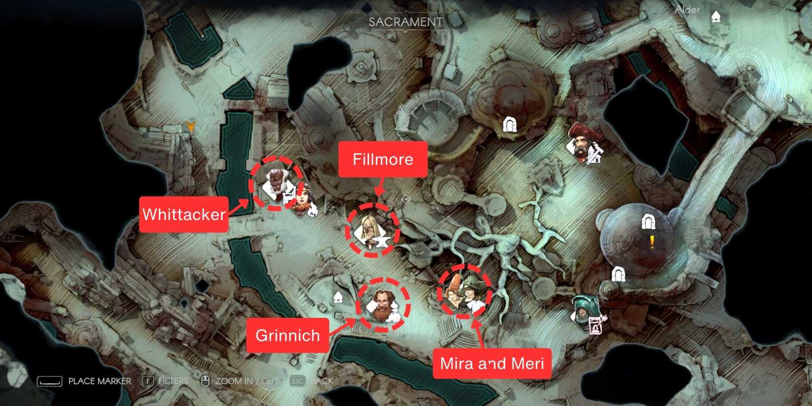 all weapon upgrade vendors in sacrament in no rest for the wicked