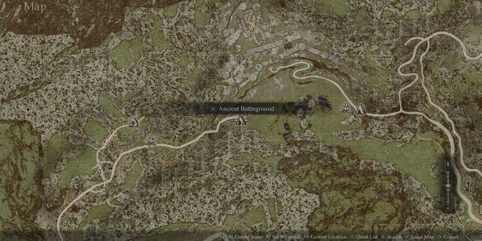 Ancient Battleground Map in Dragon's Dogma 2