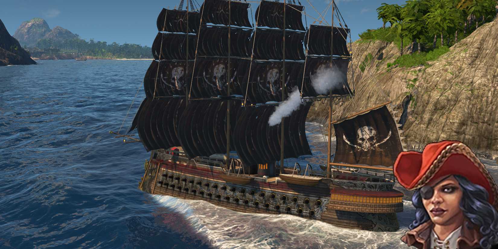 A sailing ship in Anno 1800