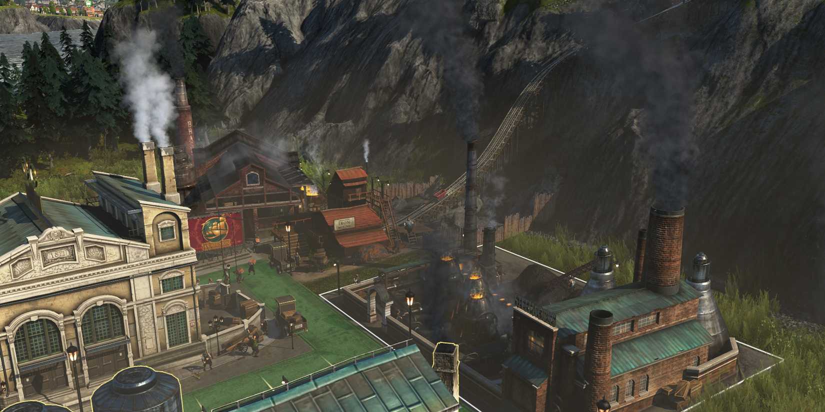 A series of factories in Anno 1800