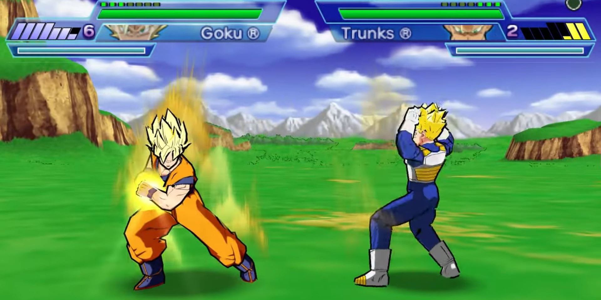 Goku And Future Trunk Fighting