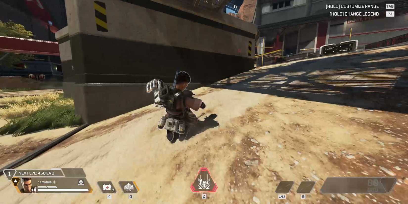 Image of Bangalore sliding in Apex Legends