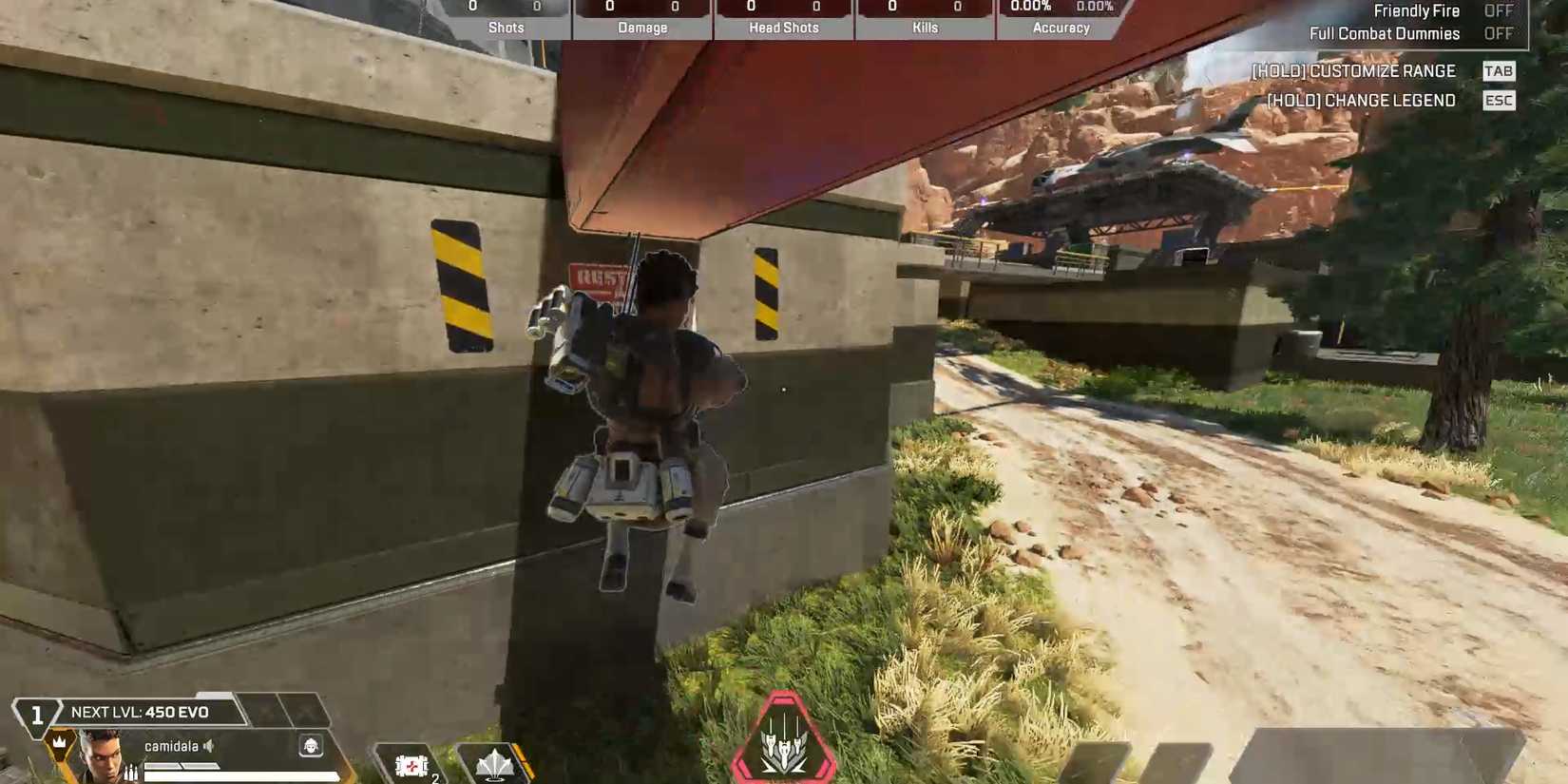 Image of Bangalore jumping off a wall in Apex Legends