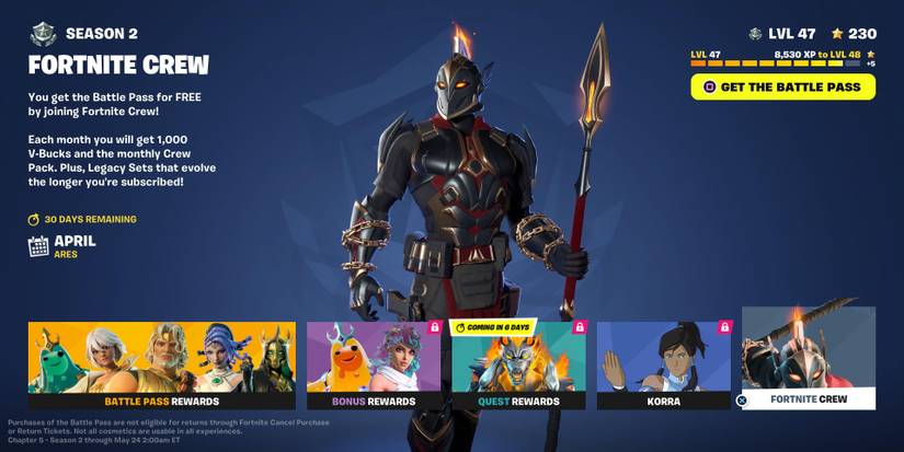 ares in fortnite chapter 5 season 2