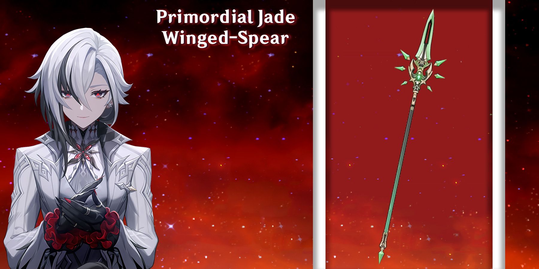 arlecchino using primordial jade winged-spear in genshin impact