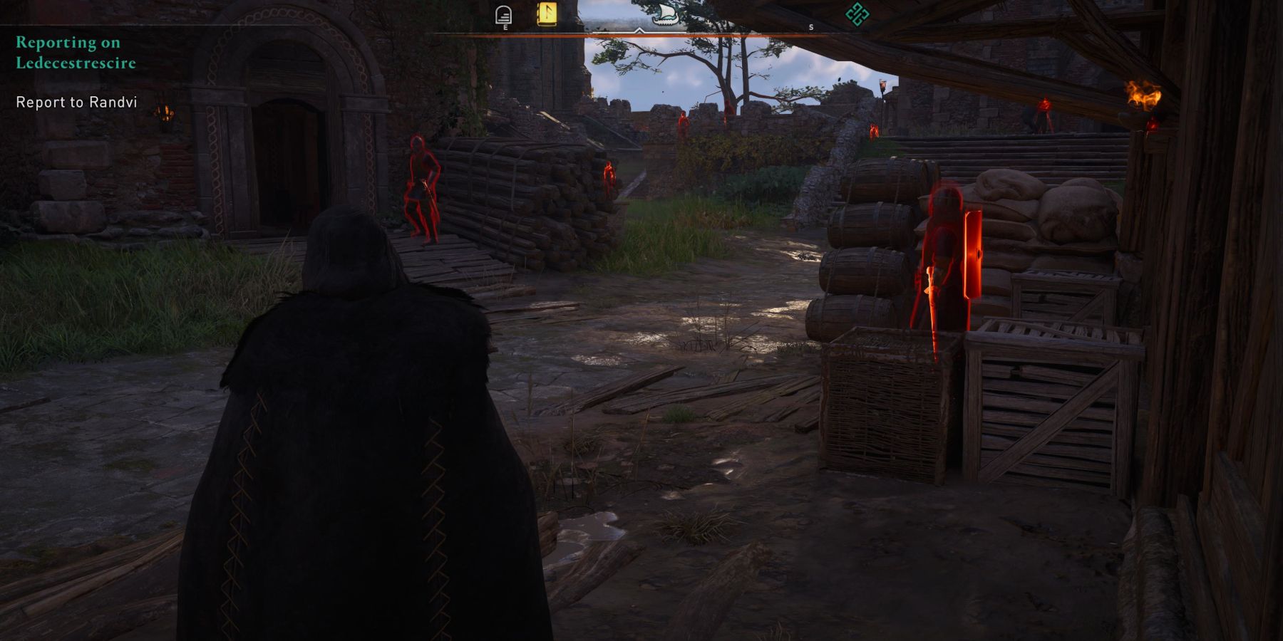 Assassin's Creed Valhalla - Eivor detecting guards in stealth