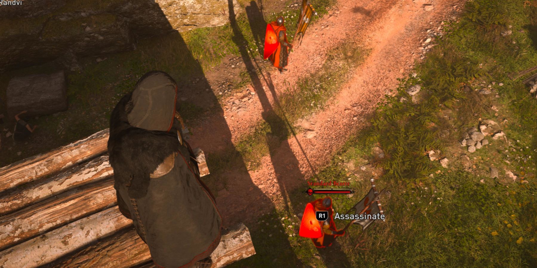 Assassin's Creed Valhalla - Eivor preparing an assassination from above
