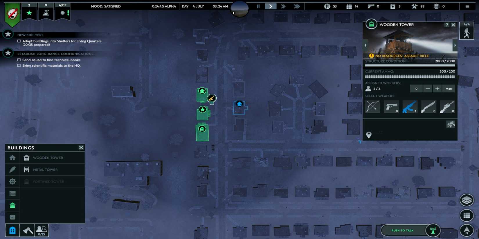 Assign Weapon to a Tower in Infection Free Zone