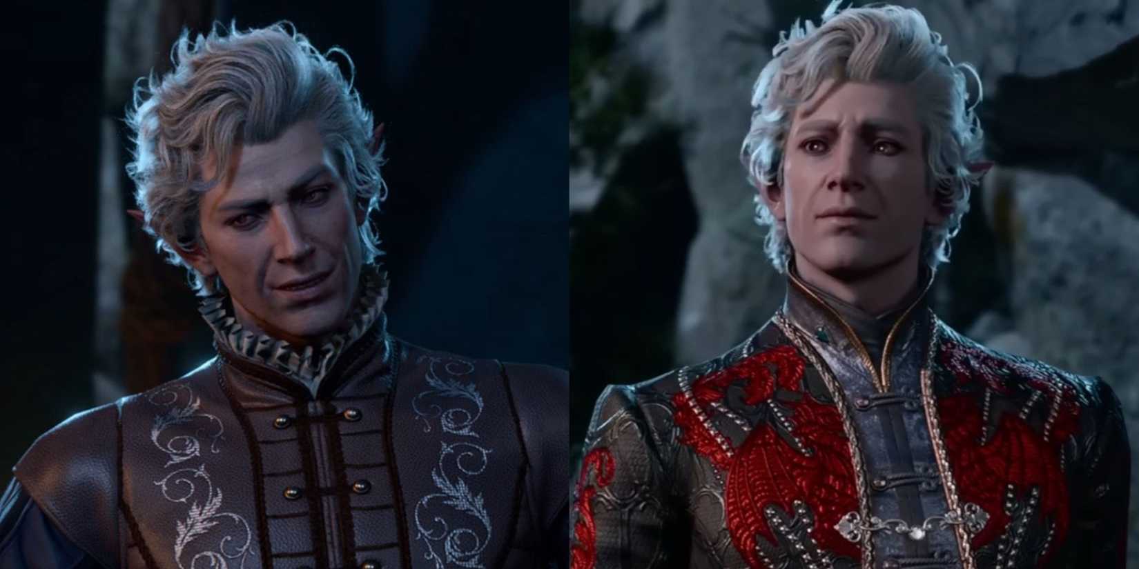 split image of astarion from Baldur's Gate 3